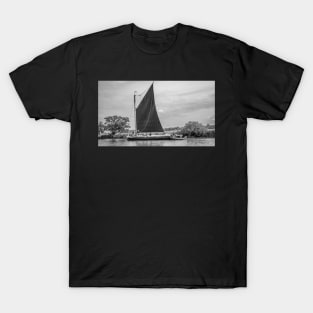 Traditional wherry sailing on the River Bure, Norfolk Broads T-Shirt